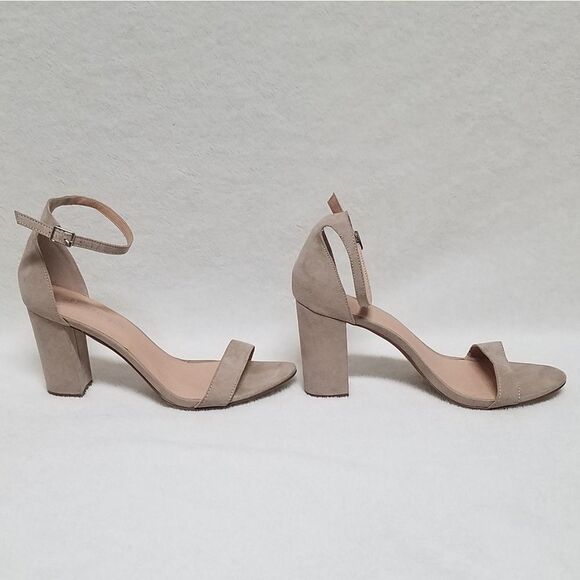 MADDEN Girl Beella Tan Suede Heeled Sandal Strappy - Picture 9 of 15